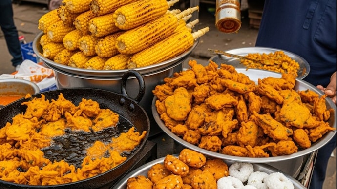 Street food prices in metro cities are rising due to higher rent, fuel, labour and operating costs. Vendors in major urban centres often pass these expenses on to customers. (Credit: AI) You can enjoy eating these street snacks during the rainy season. (Credit: AI)
