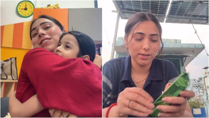 Student’s sweet gift for teacher after her brief absence delights internet (Photos: Kajal Pandit/Instagram) Student sweet gift for teacher after her brief absence delights internet