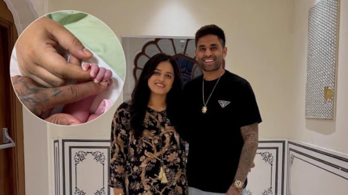 Suryakumar Yadav and wife Devisha Shetty celebrate the birth of the child. (Photo: Instagram) Suryakumar Yadav, Devisha Shetty