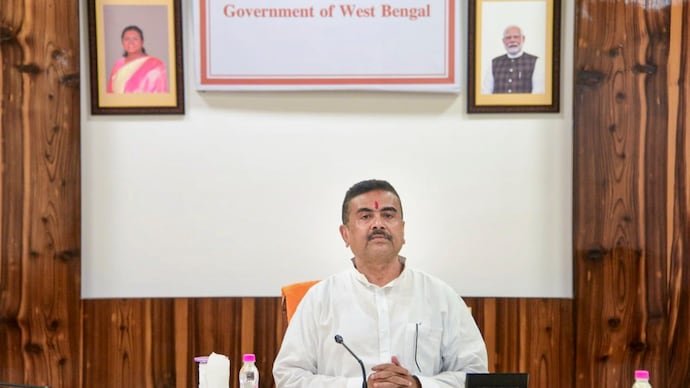West Bengal CM Suvendu Adhikari chairs a cabinet meeting at Nabanna in Howrah on May 18, 2026. (PTI photo) Suvendu adhikari