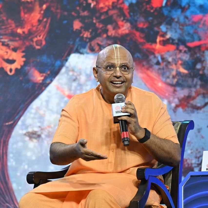 Swami Gaur Gopal Das at BT Mindrush 2025.