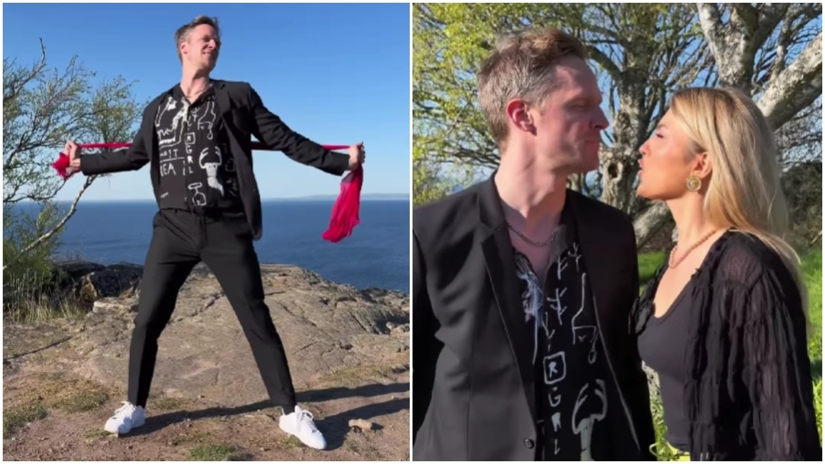 Swedish man recreates Salman Khan's Chunnari Chunnari dance with wife. Video is viral