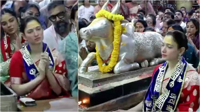 Tamannaah Bhatia said witnessing the Bhasma Aarti was a profound experience. (Credit: Instagram/@muktapathak) Tamannaah Bhatia