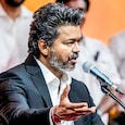 Tamilaga Vettri Kazhagam (TVK) chief C Joseph Vijay takes oath as the Tamil Nadu Chief Minister during the swearing-in ceremony, at Jawaharlal Nehru Stadium, in Chennai, Sunday, May 9, 2026. (PTI) Tamilaga Vettri Kazhagam (TVK) chief C Joseph Vijay takes oath as the Tamil Nadu Chief Minister during the swearing-in ceremony, at Jawaharlal Nehru Stadium, in Chennai, Sunday, May 9, 2026. (PTI)