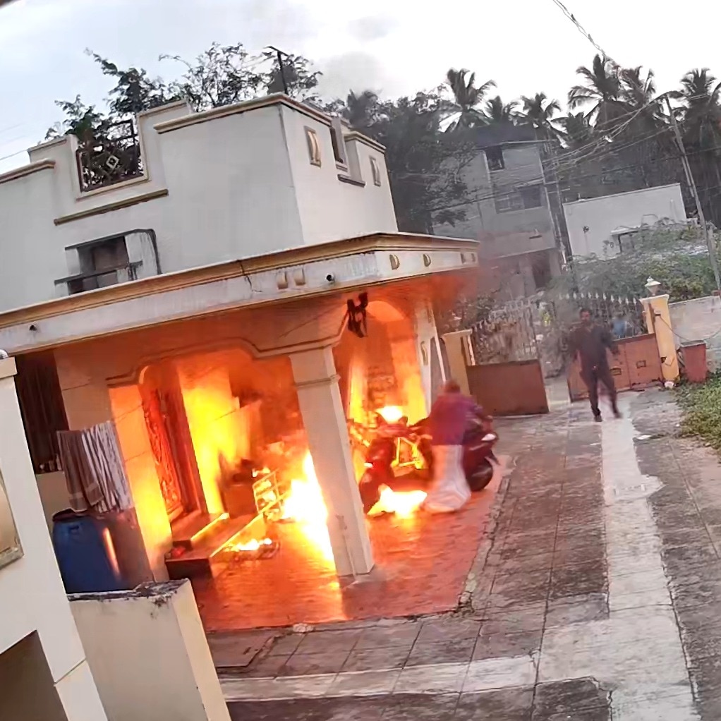 Caught on camera: Spurned lover throws kerosene bombs at woman’s home