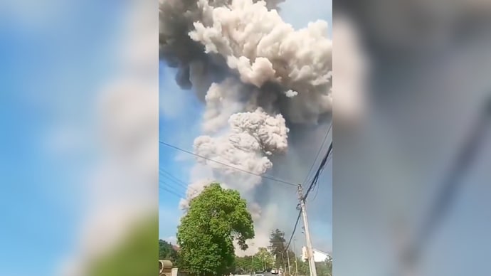 The blast happened at a major firecracker manufacturing hub. (Photo: Screengrab/X) The blast happened at a major firecracker manufacturing hub. (Photo: Screengrab/X)