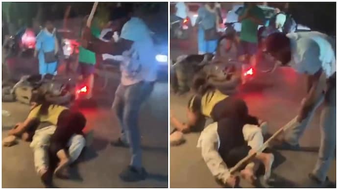 The injured couple are undergoing treatment after the public assault. (Photo: Screengrab) The injured couple are undergoing treatment after the public assault. (Photo: Screengrab)