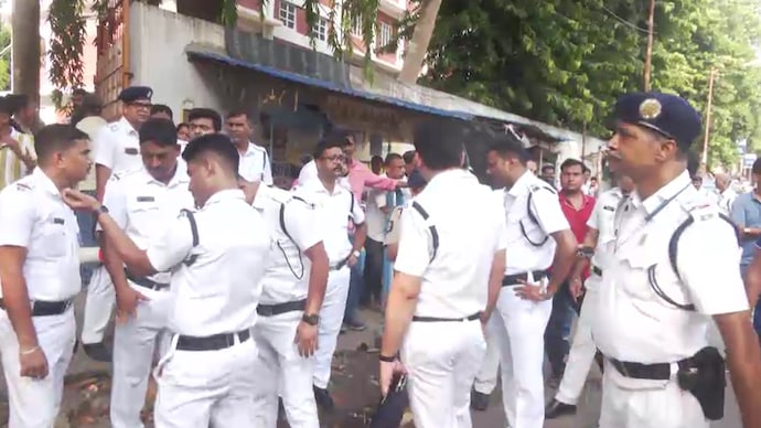 The school has been sealed for investigation as police personnel gather outside the premises. The school has been sealed for investigation as police personnel gather outside the premises.