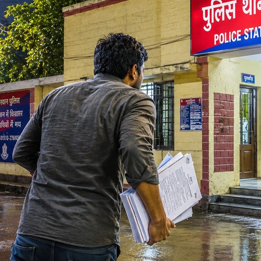 The whistleblower rushed to the police station, alleging that questions were leaked of NEET-UG, but did not lodge a written complaint. Later, he approached the NTA.  (Generative AI Image/Author)