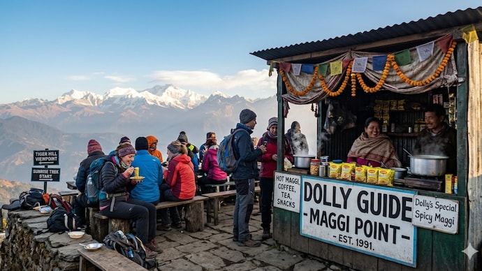 These famous hilltop Maggi spots across India are known not just for scenic views, but also for the interesting stories, travel culture and local legends connected to them. (AI generated image) These famous hilltop Maggi spots across India are known not just for scenic views, but also for the interesting stories, travel culture and local legends connected to them. (AI generated image)
