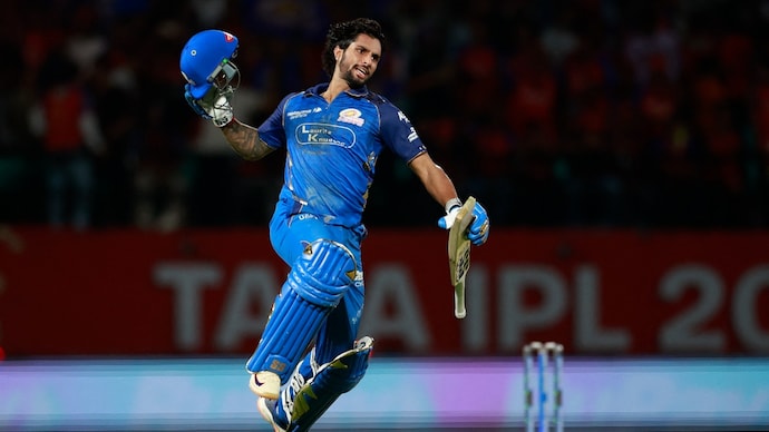 Tilak Varma scored an unbeaten 75 against Punjab Kings. Courtesy: Reuters Tilak Varma