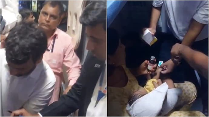 A six-month-old received swift medical help on a moving train thanks to the TTE. (Photo: X) train