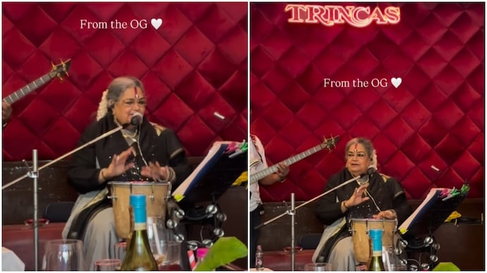 Usha Uthup performed Rambha Ho at Park Street's Trincas. (Photo: Instagram) trincas