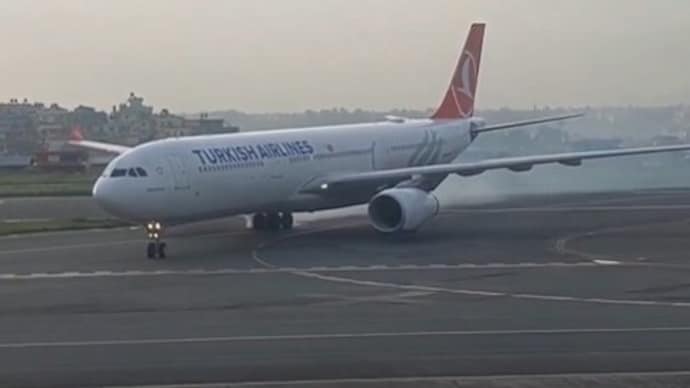 The flight, identified as Turkish Airlines TK 726, had arrived in Kathmandu from Istanbul. (Screen grab: X)