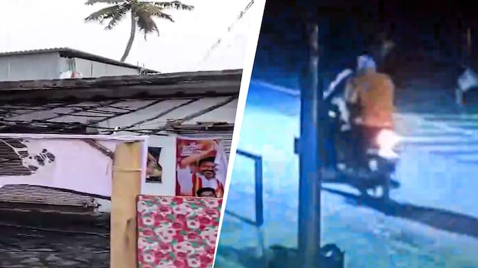Posters of TVK and Vijay were found torn down at a party office in Tamil Nadu's Srirangam.
