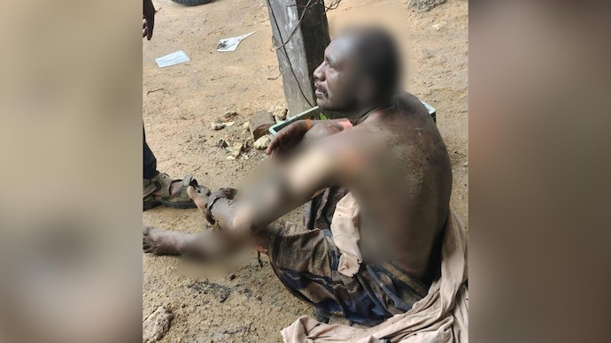 The incident took place in Tamil Nadu's Tirunelveli. (Photo: Reporter) TVK worker attempts self immolation