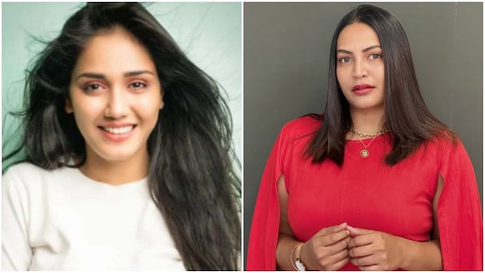 Twisha Sharma's (L) Mugguru Monagallu co-actor Swetaa (R) calls for probe. Twisha Sharma, Swetaa Varma