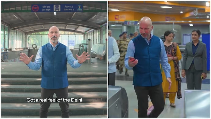 The Uber CEO travelled in Delhi Metro from Jor Bagh station. (Photo: LinkedIn) uber CEO