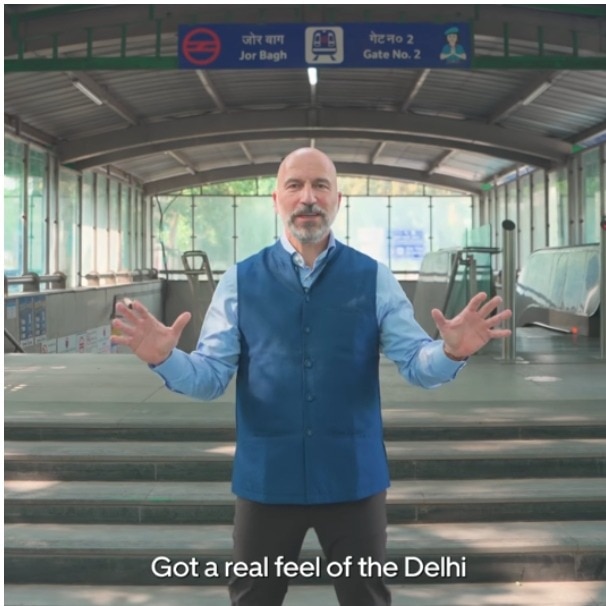 Uber CEO picks Delhi metro over roads during India visit, calls it ‘fast, reliable’