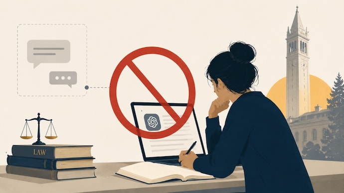 UC Berkeley School of Law has banned students from using AI in drafting essays or for any exam purporse. (Representational image made with AI)
