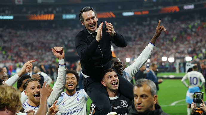 Unai Emery wins his fifth Europa League title. (Reuters Photo) Unai Emery