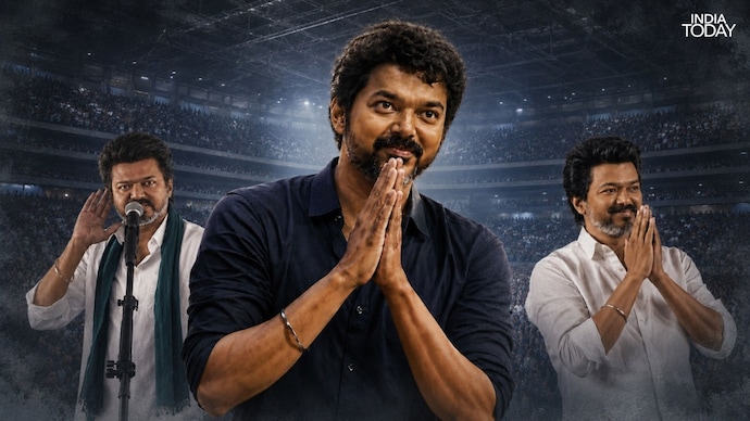 Vijay took oath as Tamil Nadu Chief Minister on Sunday. (Photo: Arun Uniyal/India Today) Ungal Vijay turns CM: How Chennai's Nehru Stadium became Thalapathy’s loudest stage