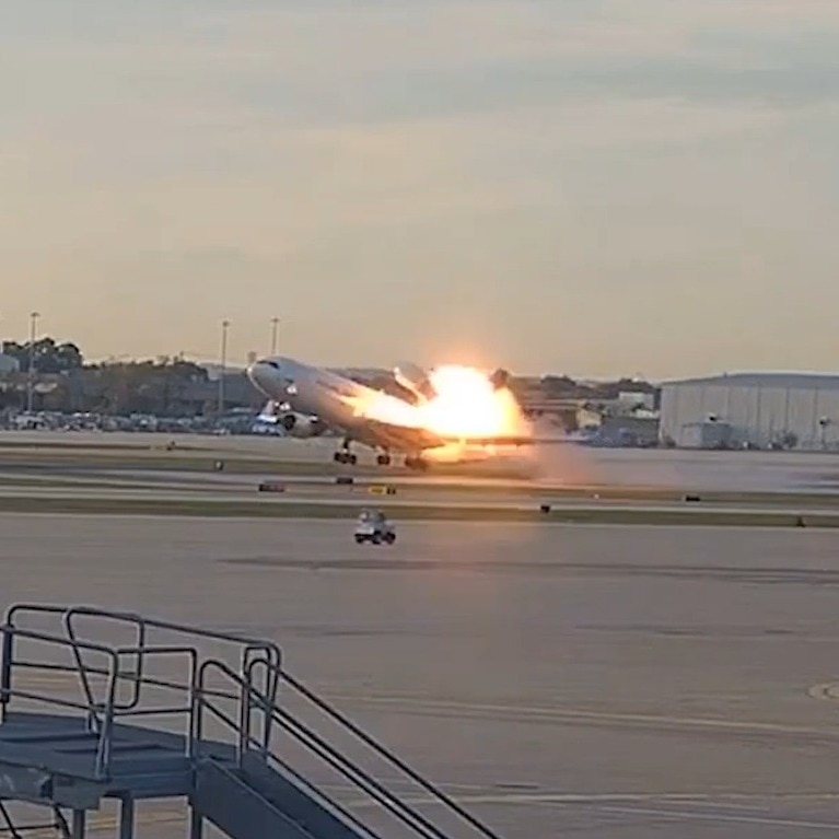 Video: Moment US cargo plane lost engine before fiery crash that killed 15