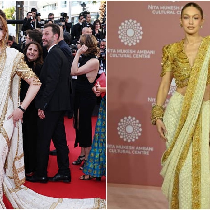Urvashi Rautela, 'first Indian to wear Gigi Hadid saree in Cannes,' but no one's mad