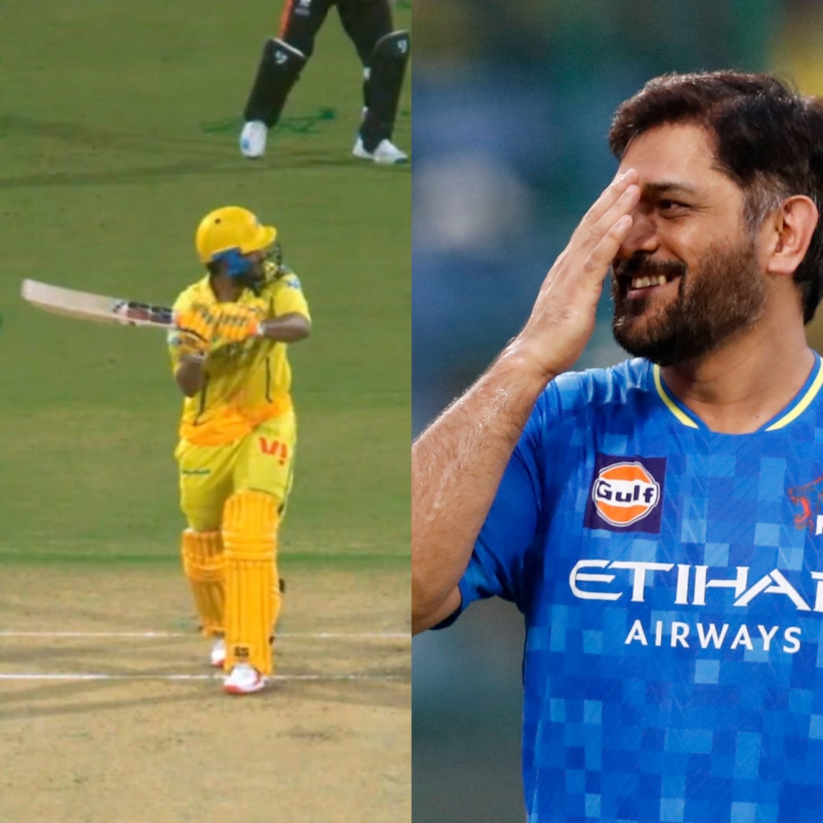 Urvil Patel pays tribute to MS Dhoni at Chepauk, helicopters Cummins out of ground