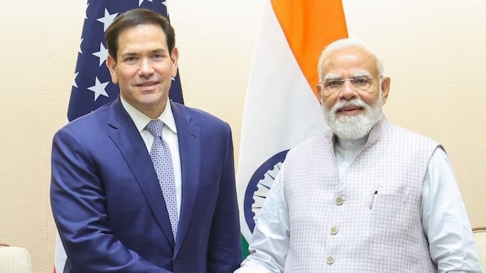 US Secretary of State Marco Rubio with PM Modi US Secretary of State Marco Rubio with PM Modi