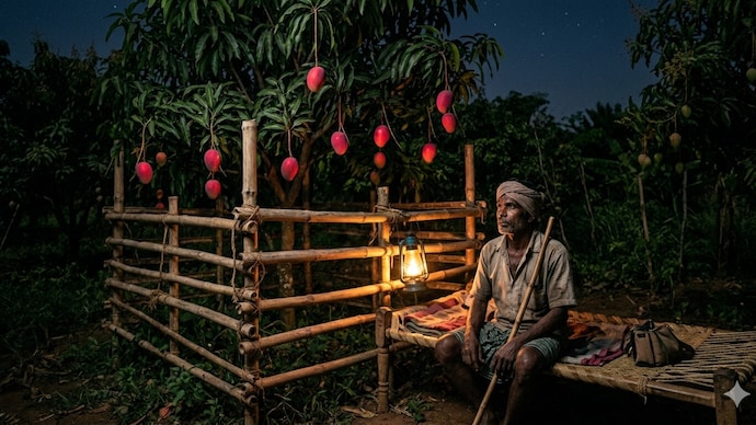 Tribal farmer Deba Padhiami has grown 17 Miyazaki mangoes in Odisha's Malkangiri after four years of care.