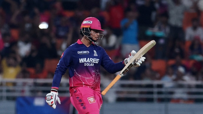 Sooryavanshi scored 97 off 29 balls against SRH (Courtesy: Reuters) Vaibhav Sooryavanshi