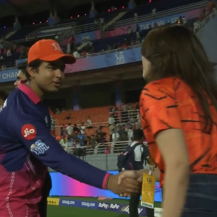 Kavya Maran congratulates Vaibhav Sooryavanshi after SRH's Eliminator exit