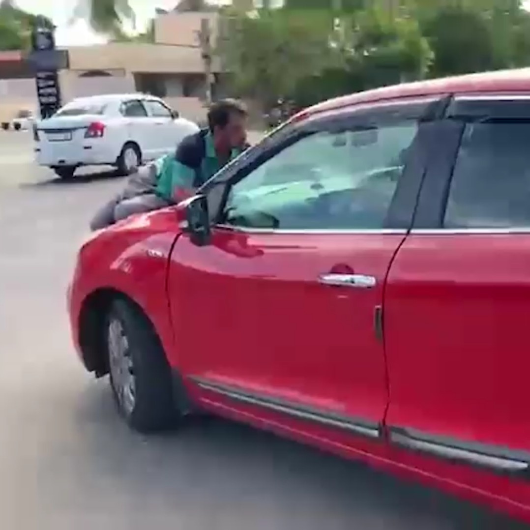 Video of the dramatic incident has gone viral.