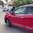 Video of the dramatic incident has gone viral. Video of the dramatic incident has gone viral.