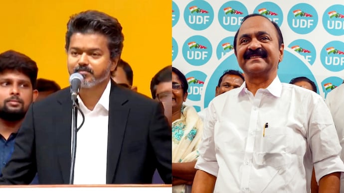 Tamil Nadu CM C Joseph Vijay was invited to VD Satheesan's oath-taking as Kerala's CM on Monday. (Photo: PTI) Vijay