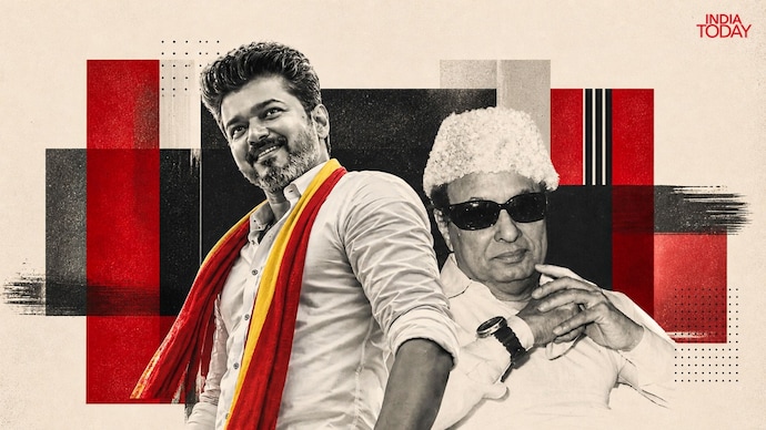 How Vijay matched MGR's 30-year rise in just two years. (Photo credit: India Today/Arun Prak)ash Uniyal Vijay and MG Ramachandran