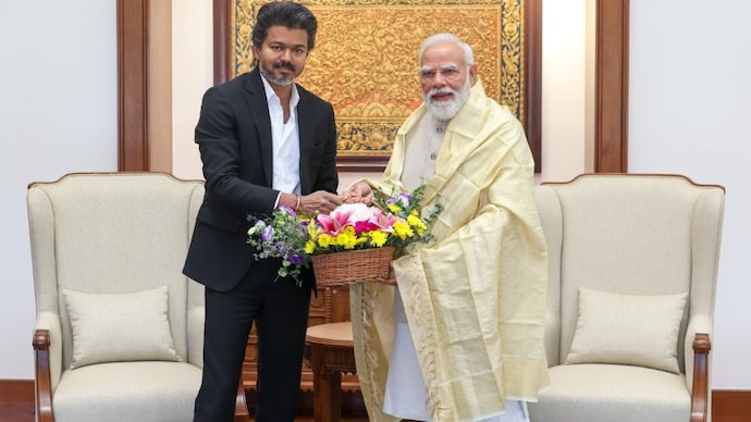 Vijay-Modi meeting in Delhi sparks buzz amid Tamil Nadu power shift Vijay-Modi meeting in Delhi sparks buzz amid Tamil Nadu power shift