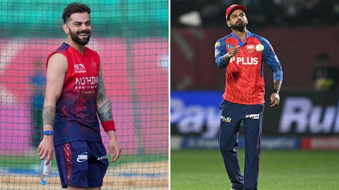 Can PBKS take down in-form Kohli and RCB? (Courtesy: PTI/AFP) Virat Kohli, Shreyas Iyer
