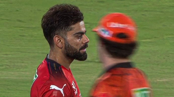 Virat Kohli didn't shake hands with Travis Head after Fridays' clash. Courtesy: JioStar screengrab Virat Kohli