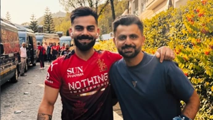 Kohli met his former U19 teammate (Courtesy: Taruwar Kohli Instagram) Virat Kohli