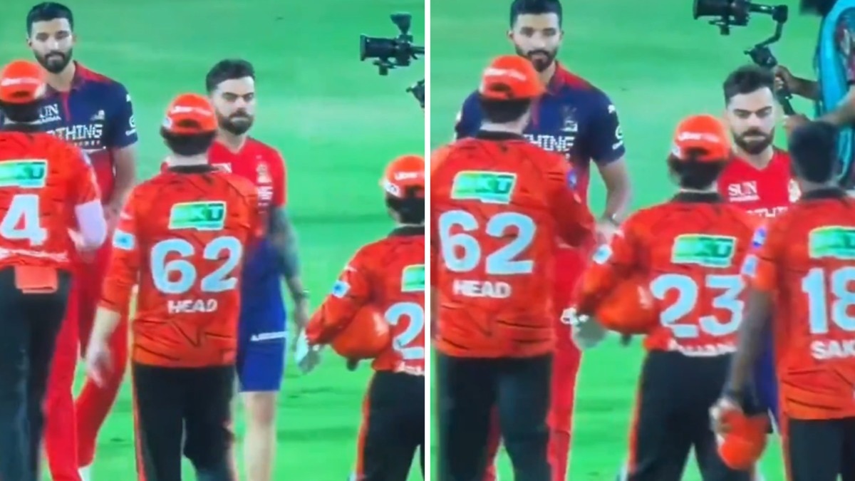 Virat Kohli ignored the post-match handshake with Travis Head. (Image: Screengrab/JioHotstar) Virat Kohli ignores Travis Head