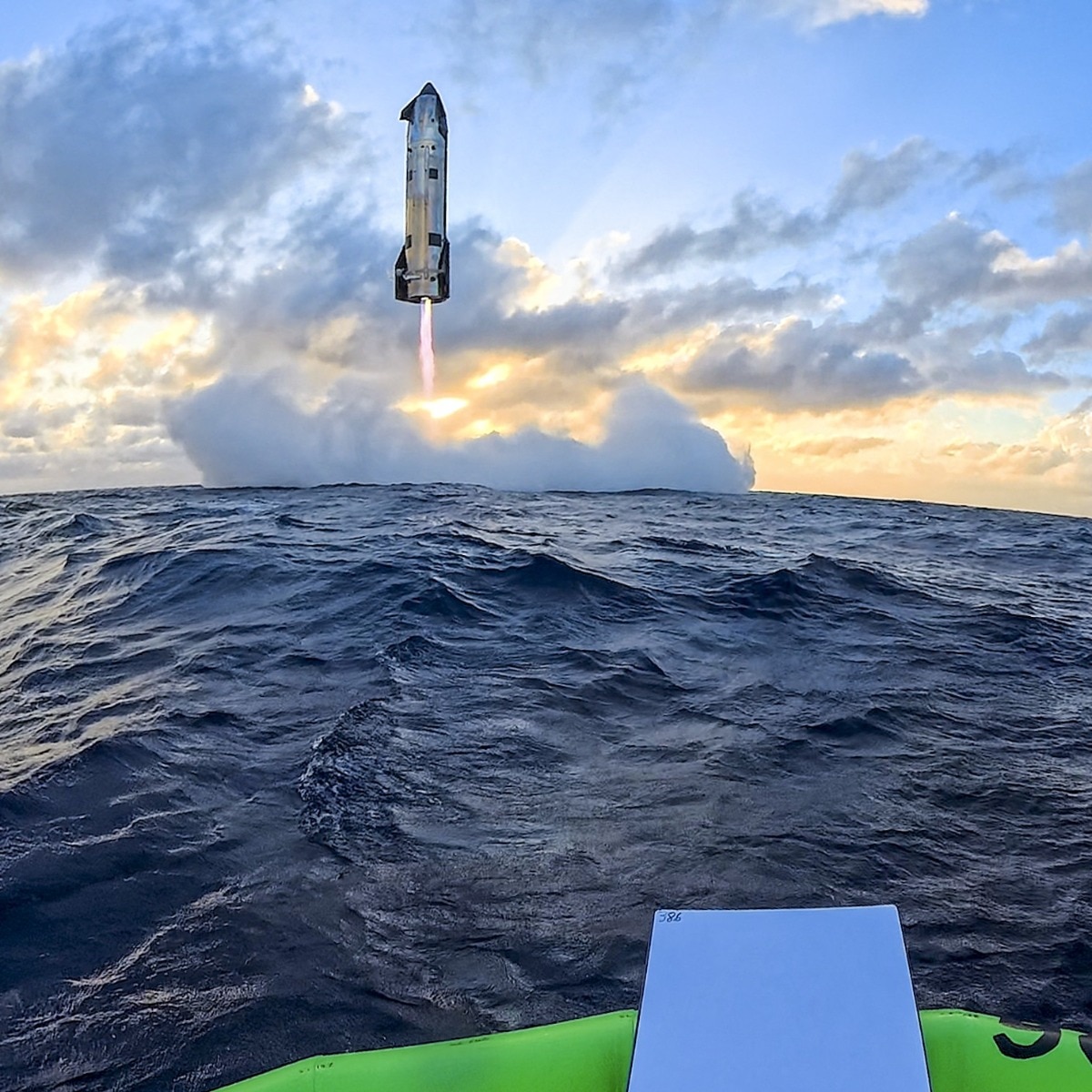 Watch: Starship lands next to camera SpaceX placed in Indian Ocean