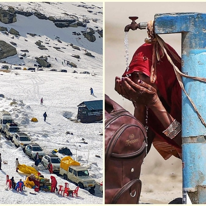 India trapped between fire and ice as heatwave and snowfall collide