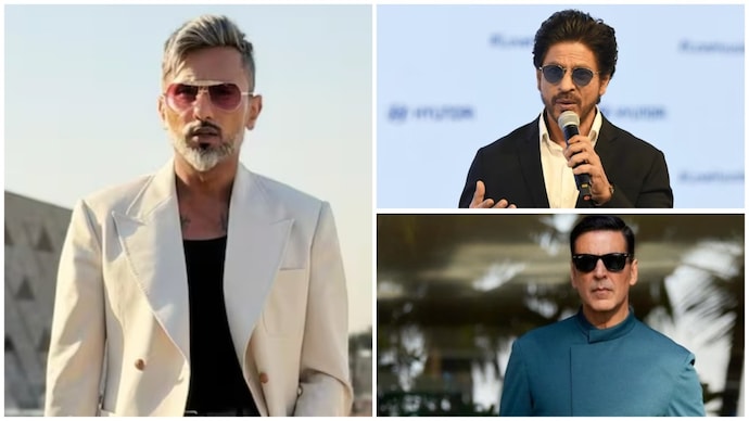 Yo Yo Honey Singh (L); Shah Rukh Khan (Top right) and Akshay Kumar (Bottom right). When SRK and Akshay tried to stop Honey Singh from spiralling: Drugs will finish you