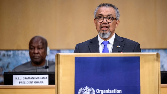 WHO Director-General Tedros Adhanom Ghebreyesus delivers a speech at the opening of the 79th World Health Organization (WHO) assembly in Geneva