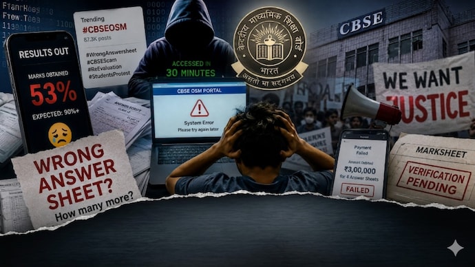 CBSE’s On-Screen Marking (OSM) controversy has unfolded like a high-stakes OTT drama, with students reporting sudden mark drops, portal glitches, and alleged answer sheet mismatches. (AI generated Image) Why CBSE’s OSM crisis feels like peak OTT drama