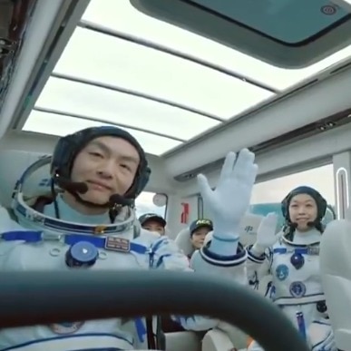 Why has China sent three astronauts to live in space for a year?