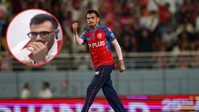 Yuzuvendra Chahal was allegedly seen vaping on a flight. (Image: PTI, Screengrab/X) Yuzuvendra Chahal