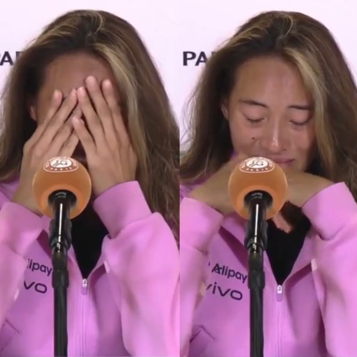 Zheng Qinwen breaks down in press conference after shock exit: Video